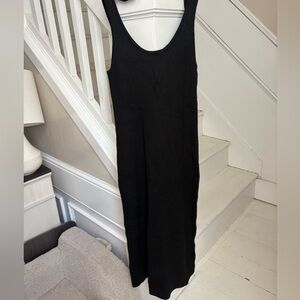 Black Knit Sleeveless Maxi Dress